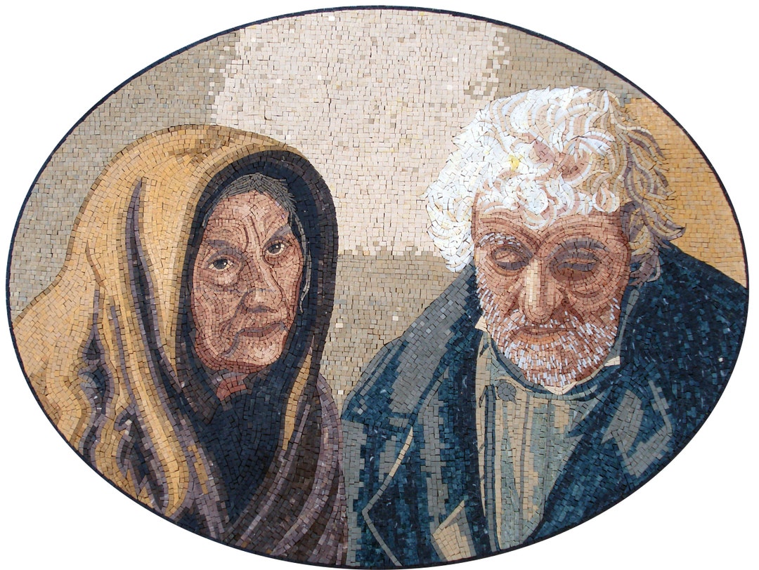 Handmade Marble Mosaic Tile Art: Endless Love Couple Portrait - Etsy
