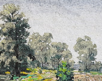Marble Mosaic Landscape - Forest River