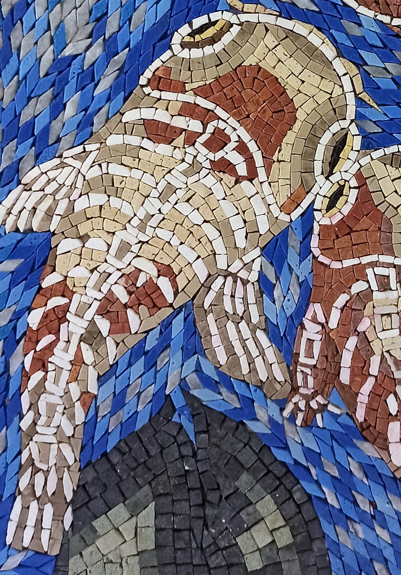 鯉のモザイクタイルアート：手作りの石壁装飾（32x20） - Etsy 日本