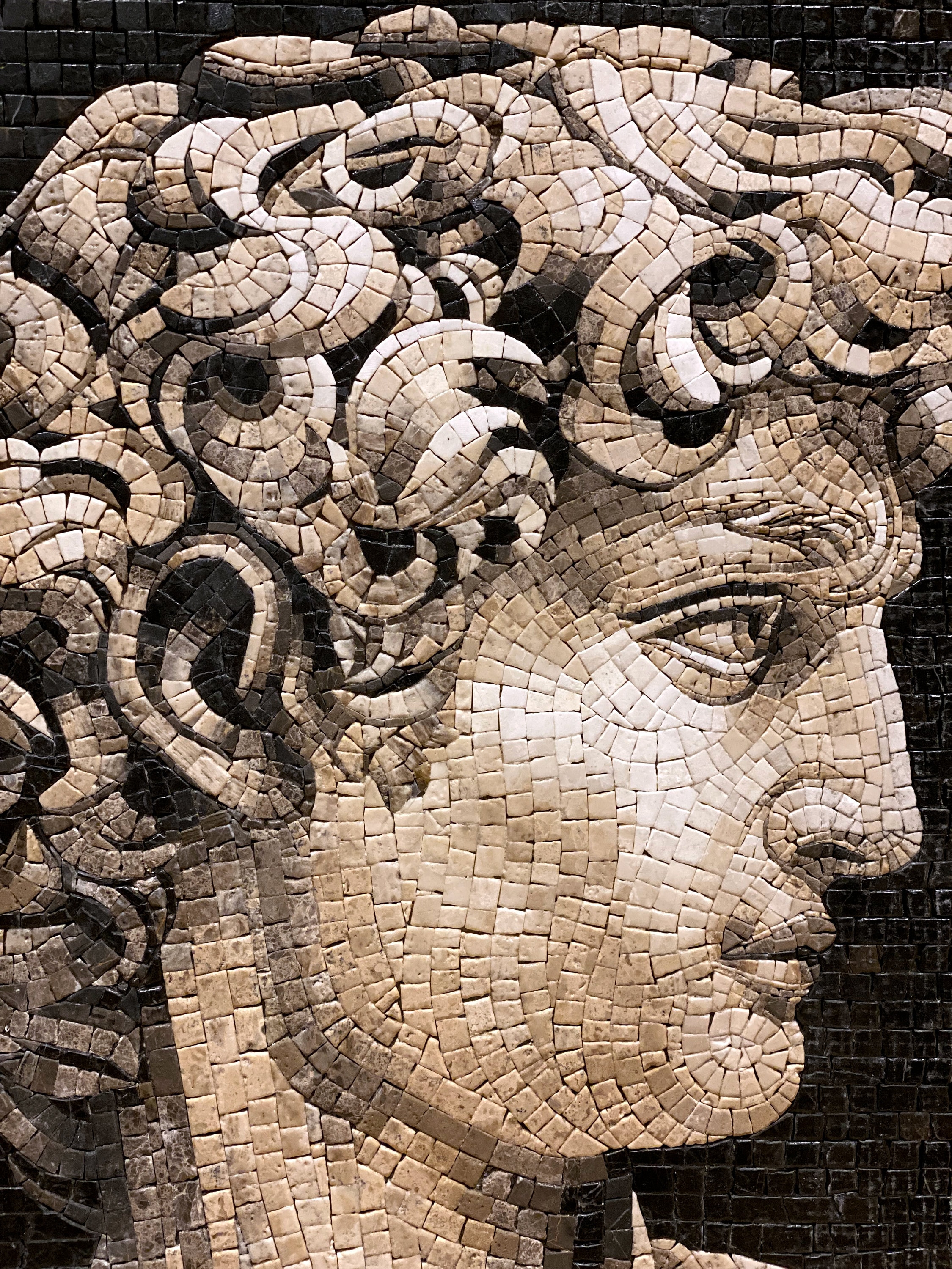 David of Michelangelo Mosaic Tile Art: Handmade Marble