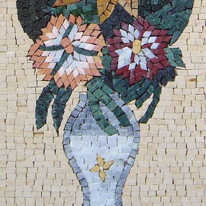 32 Handmade Marble Mosaic Flower Rose Vase Wall Art Home Décor - Etsy