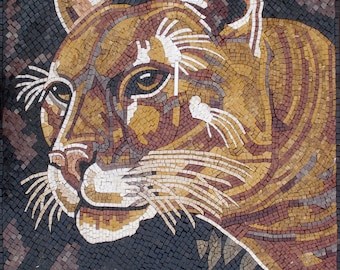 タイルモザイクのチーター