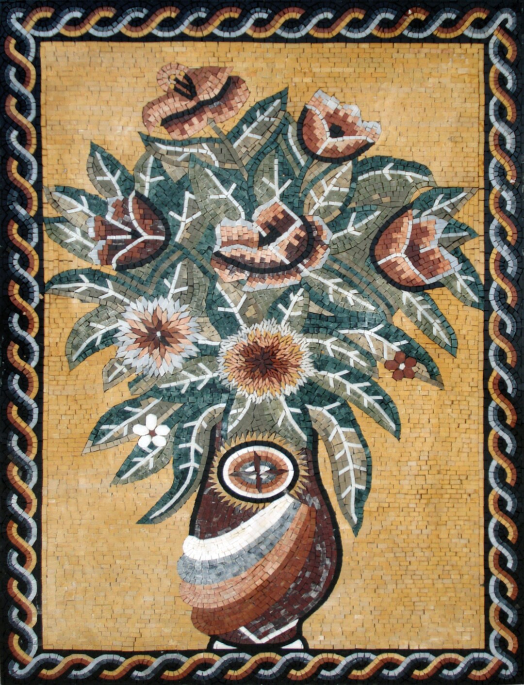 Handmade Marble Mosaic Flower Vase Wall Art: Home Decor (44” X 32") - Etsy