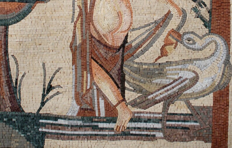 Leda and the Swan Mosaic Reproduction Etsy