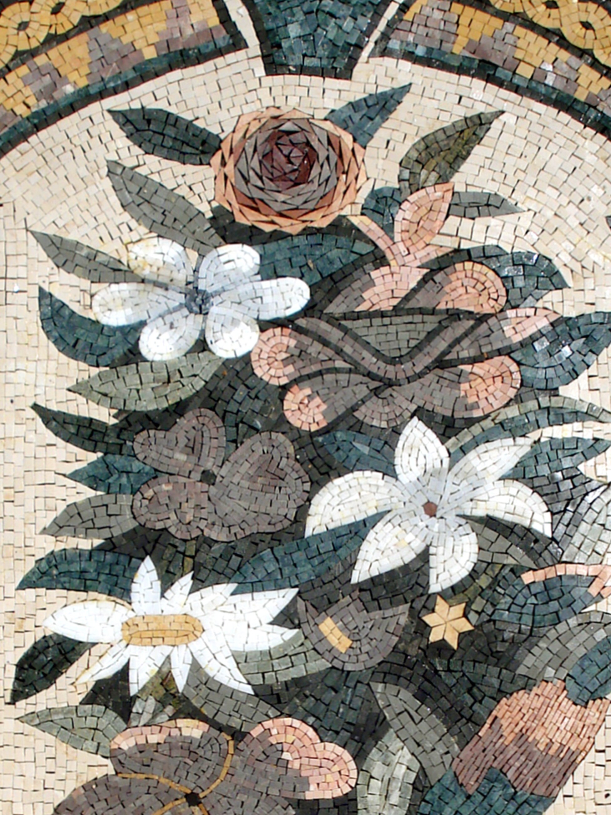 Handmade Marble Mosaic Flower Vase Wall Art: 48" Natural Stone Decor - Etsy