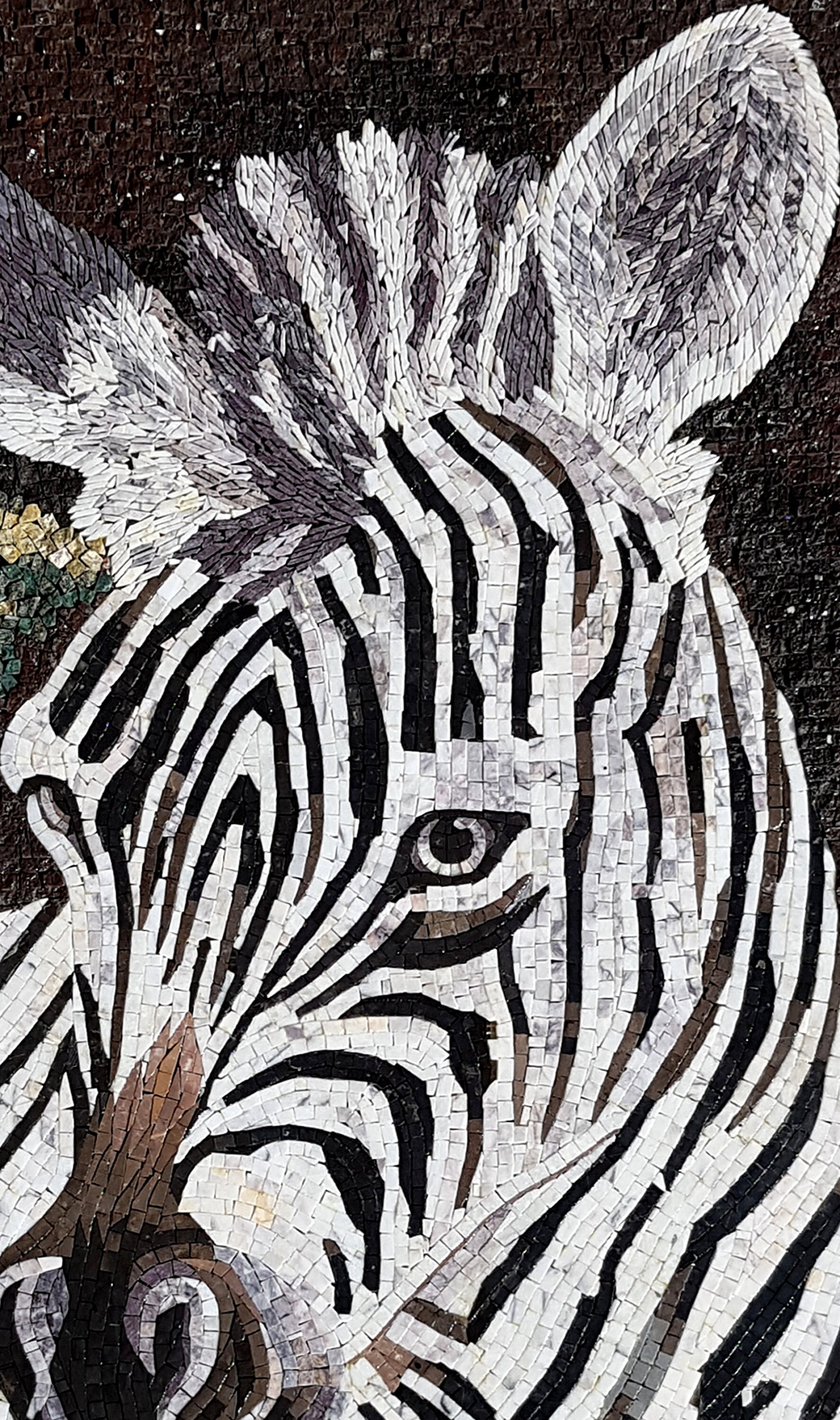 Handmade Zebra Mosaic Art: Wild Animal Tile Backsplash - Etsy