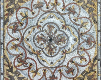 40" Handmade Marble Mosaic Square Floor Interior Home Décor Art Tile Stone.