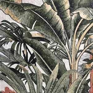 BANANA TREE MOSAIC Tiles | Palm And Banana Trees Scenery Pattern Tiles For Living Room Walls | Tiles For Interior And Outdoor Entry Walls