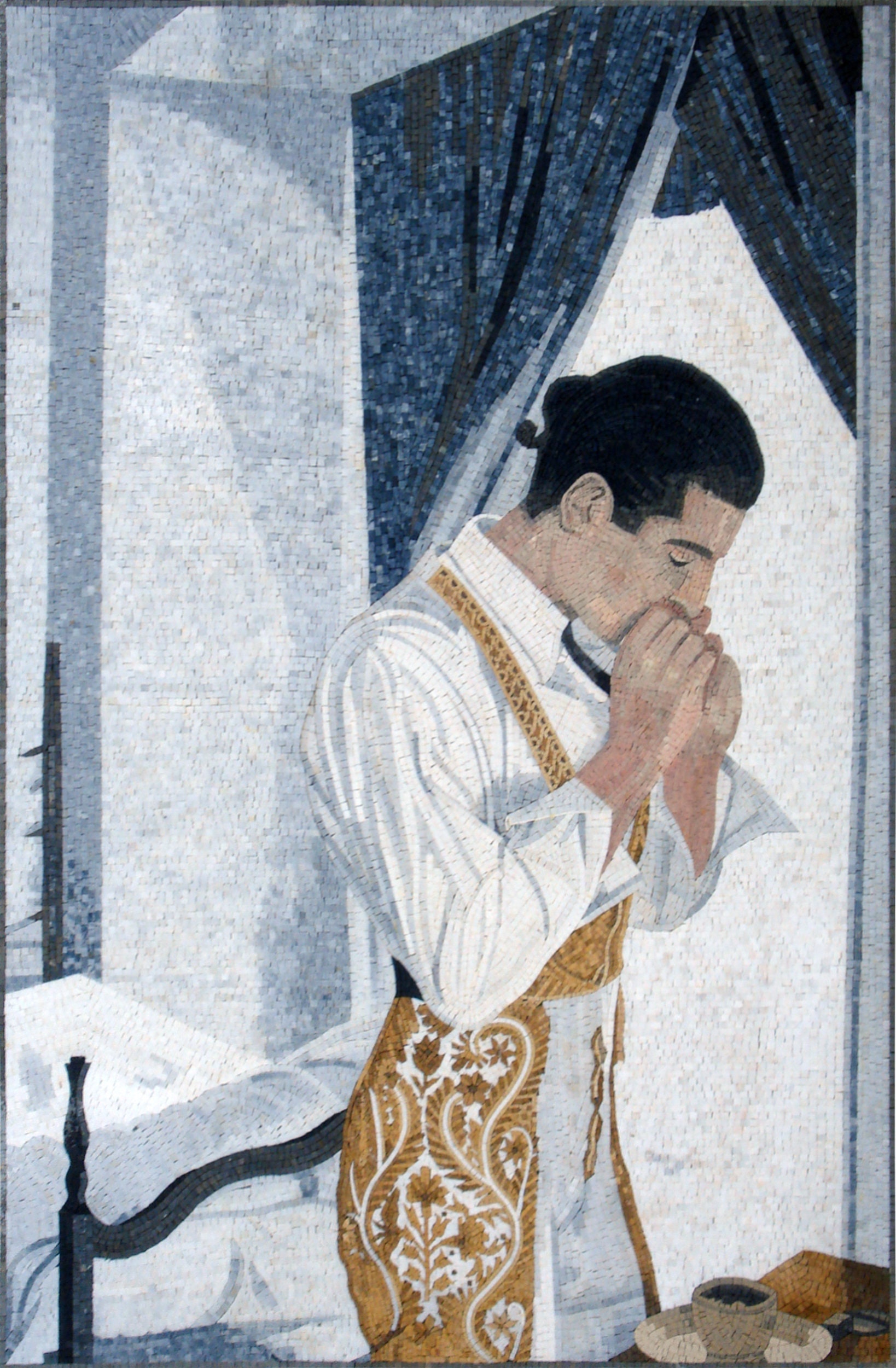 Matador Mosaic Tile Art Handmade Marble Wall Decor | 56" X 40"