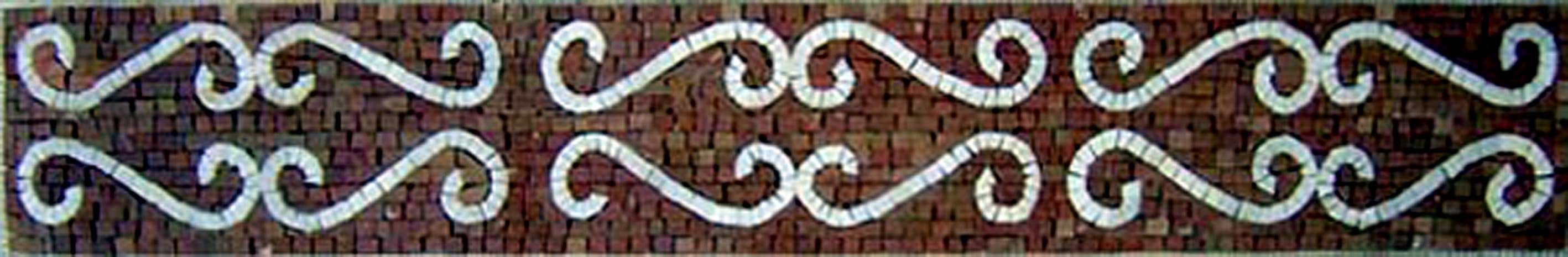 Geometric Art Mosaic Border Tiles: 8" Marble Wall Decor - Etsy