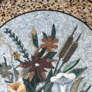 48" Handmade Marble Mosaic Flower Rose Vase Wall Art Home Décor - Etsy