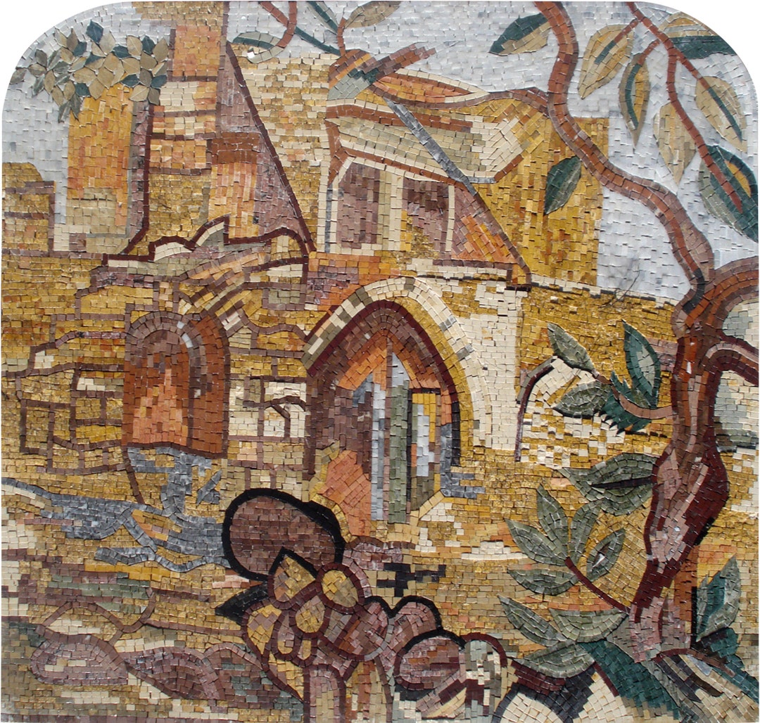 Handmade Roman Mosaic Tile Art: Ancient House Decor (32x32") - Etsy