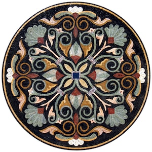 Boho Chic Splendor: Handmade Glam-Inspired Patterned Mosaic Medallion - Customization available