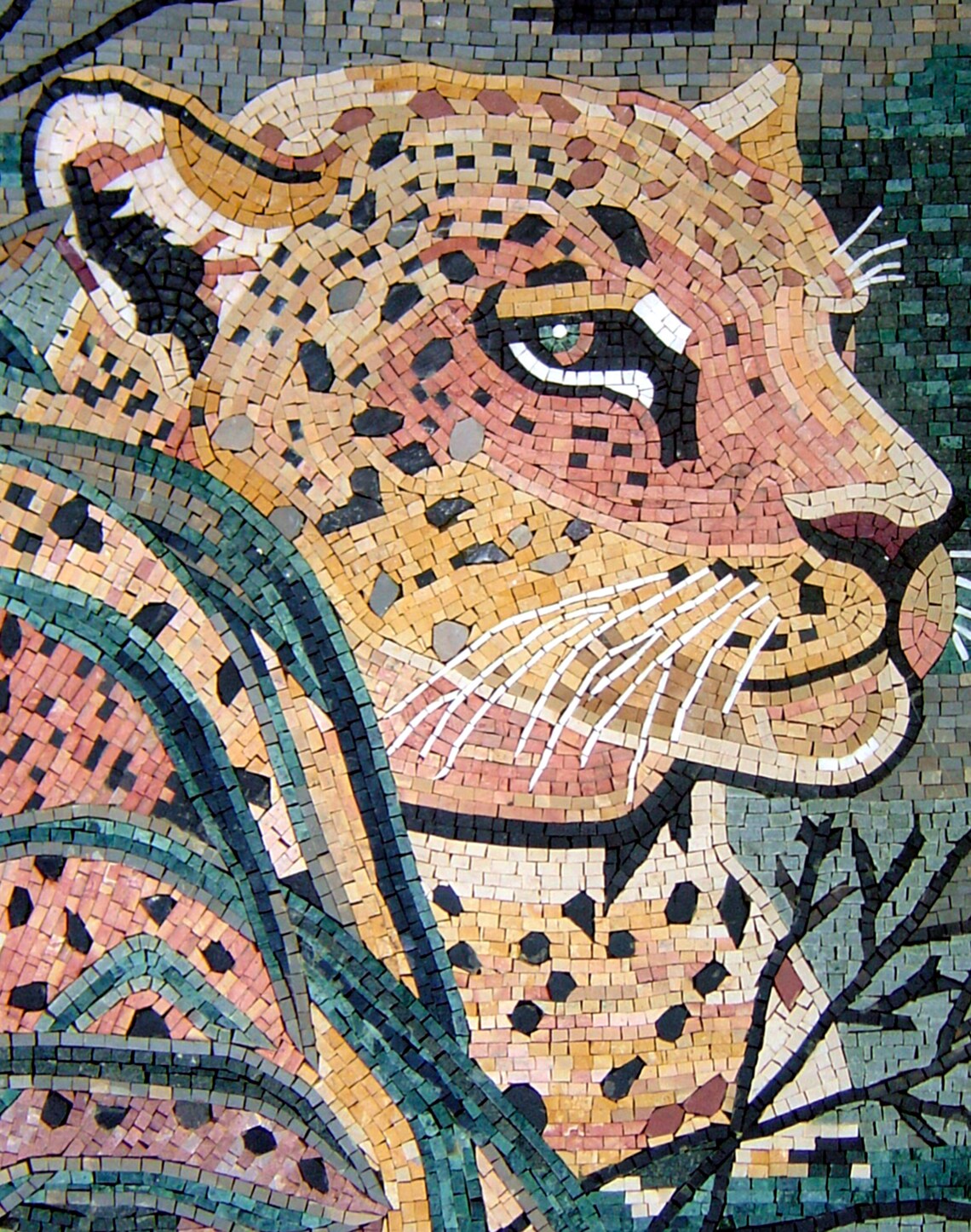 TIGER MOSAIC ART Handmade Tiger Marble Mosaic Mural Wall - Etsy