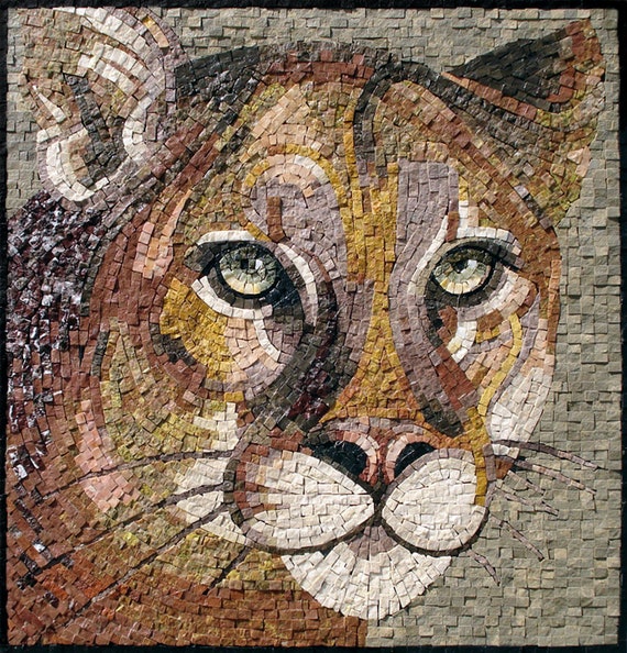 WOWDECOR - Kit fai da te per pittura a mosaico, motivo: mucche, animali e girasole, 30 x 30 cm