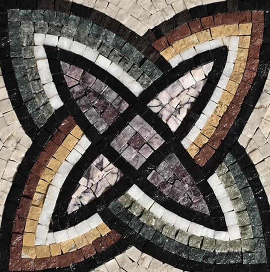 Framed Marble Mosaic Wall Art | Handmade Stone Tile Decor | 12″ Square ...