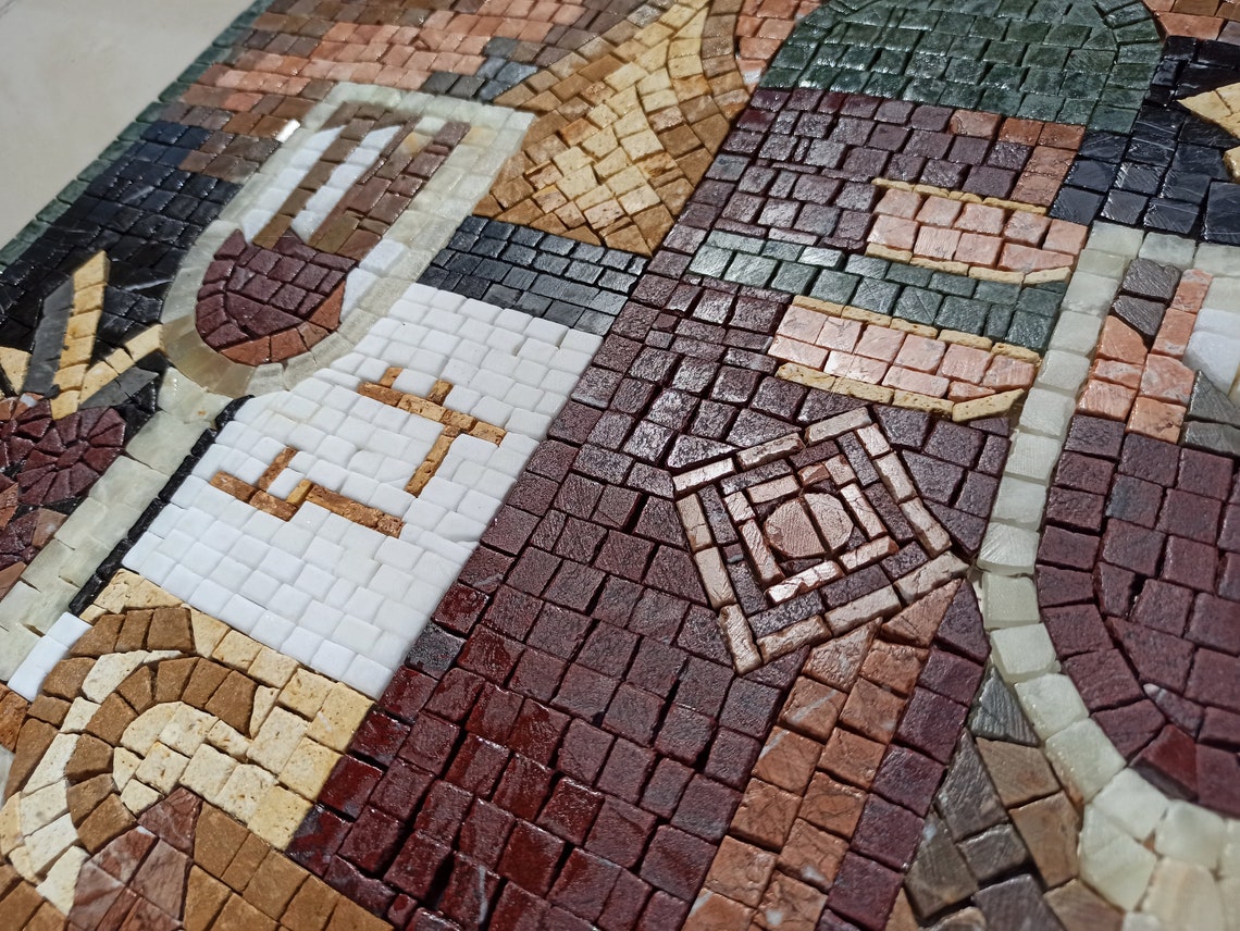 MOSAIC KITCHEN BACKSPLASH wine Glasses on a Table Mosaic Wall - Etsy