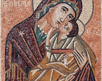 RELIGIOUS MOSAIC TILES | Angel Mosaic Art Tiles For Christians | Christ Faith Artwork Murals For New Home And Church Walls Décor