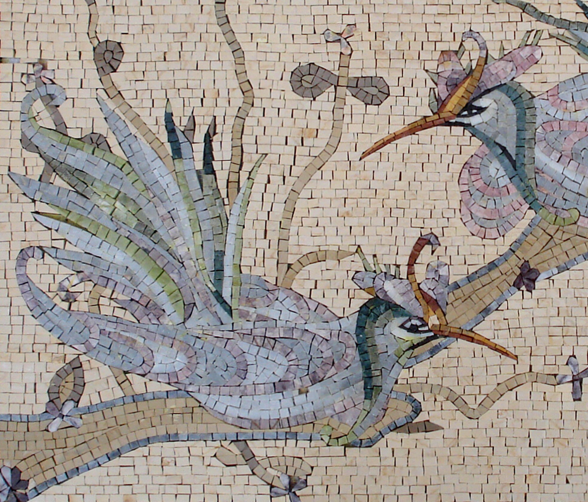 Handmade Bird Mosaic Tile Art: Pastel Stone Wall Decor - Etsy