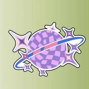 Hippie Sticker, trippy, Sticker, Augen, Discokugel
