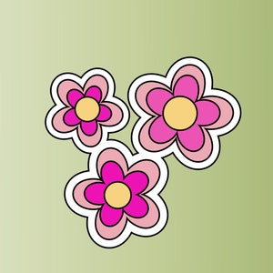 Hippie Sticker, trippy, Sticker, Blume