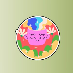 hippie stickers, trippy, sticker
