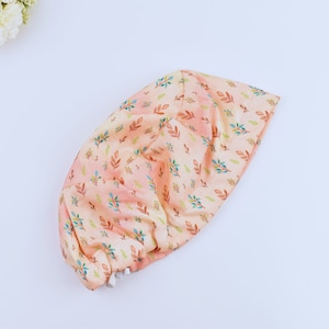 Flowers Euro Scrub Cap for Women, Floral Euro Scrub Cap. Surgical cap Satin Lined Option. Satin lined scrub cap.