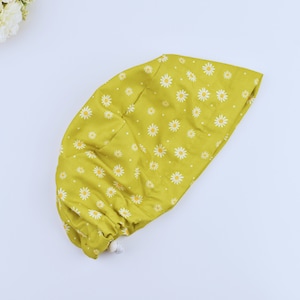 Flowers Euro Scrub Cap for Women, Floral Euro Scrub Cap. Surgical cap Satin Lined Option. Satin lined scrub cap.
