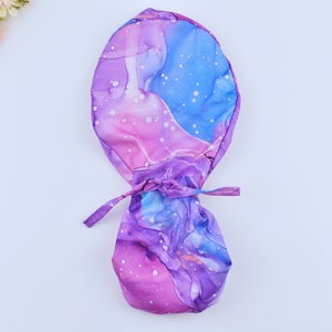 Tie Dye Scrub cap, Ponytail Scrub cap, Euro Scrub Cap, surgical scrub hats, scrub hat, scrub caps for women, surgeon scrub cap