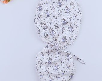 Floral ponytail scrub cap, Summer scrub cap with ponytail holder. Surgical Scrub Hat, Satin Lined Option Scrub Cap, scrub cap in 3 STYLES,