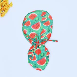 Ponytail scrub cap, Scrub hats ponytail, Euro scrub cap, surgeon scrub cap, medical caps, surgery caps, ponytail scrub hat, watermelons