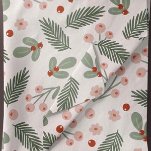 Holly Berry holiday Ponytail scrub cap for women, Christmas Euro scrub cap, Winter Surgical cap. Surgical scrub cap with satin lining.