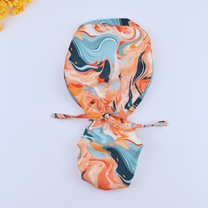 Tie Dye Scrub cap, Ponytail Scrub cap, Euro Scrub Cap, surgical scrub hats, scrub hat, scrub caps for women, surgeon scrub cap