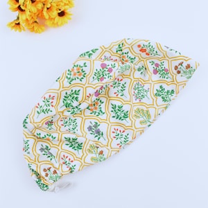 Flower Euro Scrub Cap for women, Floral Euro Scrub Cap, Surgical cap Satin Lined Option. Satin lined scrub cap.