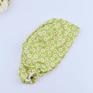 Flowers Euro Scrub Cap for Women, Floral Euro Scrub Cap. Surgical cap Satin Lined Option. Satin lined scrub cap.
