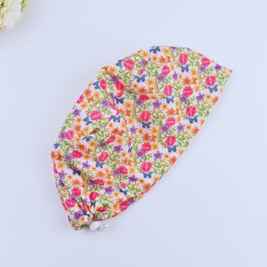 Euro Scrub Caps, Euro Scrub Cap for Women, Surgical cap Satin Lined Option. Satin lined scrub cap. scrub cap in 3 STYLES.