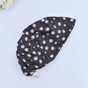 Flower Euro Scrub Cap for Women, Floral Euro Scrub Cap. Surgical cap Satin Lined Option. Satin lined scrub cap.