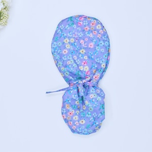 Euro Scrub caps for Women, Scrub Hat, Scrub Cap, Scrub Hat with buttons, Adjustable Scrub Hat, Ponytail Scrub Hat. Floral Surgical Cap