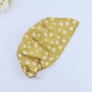 Flowers Euro Scrub Cap for Women, Floral Euro Scrub Cap. Surgical cap Satin Lined Option. Satin lined scrub cap.
