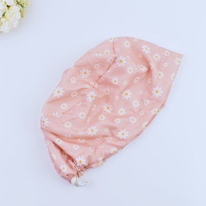 Flowers Euro Scrub Cap for Women, Floral Euro Scrub Cap. Surgical cap Satin Lined Option. Satin lined scrub cap.