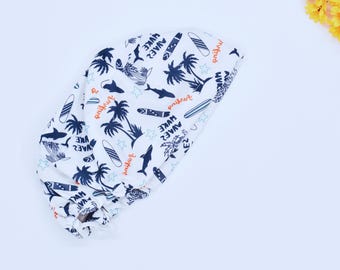 Surfing Ponytail scrub caps for women, Surgical hat for women. Satin Lined Option,Surfing Euro scrub caps for women.Waves Surgical scrub cap