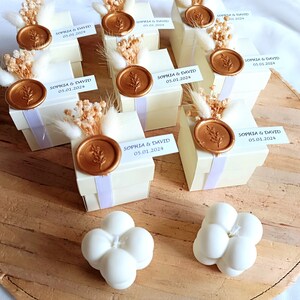 20 pcs Bulk Wedding Candle Favors for Guests, Custom Candle Favors, Shower Favors, BULK Soy Candles, Unique Party Favors, Mini Bubble Candle