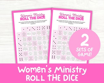 Women's Ministry Roll the Dice Bingo Game, PDF Download, Ladies Fellowship Group Bible Game, Faith Printable Icebreaker Activity for Church