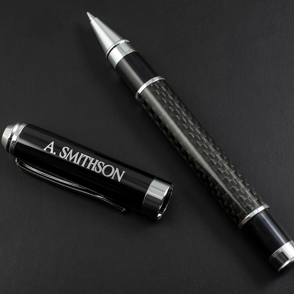 Free Engraving Black Roller Ball Pen, Engraved Pen, Custom Engraved Pen, Personalized Pen with Gift Box, Anniversary Gift, Graduation Gift