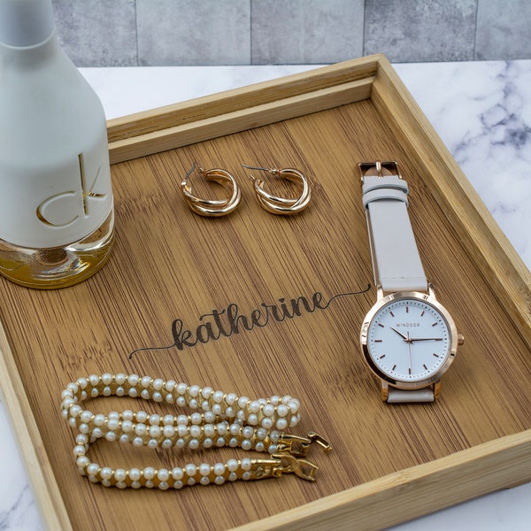 Wood Vanity Tray Etsy