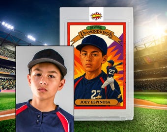 Custom Baseball Card: Personalized Photo Trading Card with Display Case