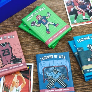 Sports Trading Cards Mystery Box - All Star and Hall of Fame - 60 Trading Cards in Wax Packs - Baseball Basketball Football