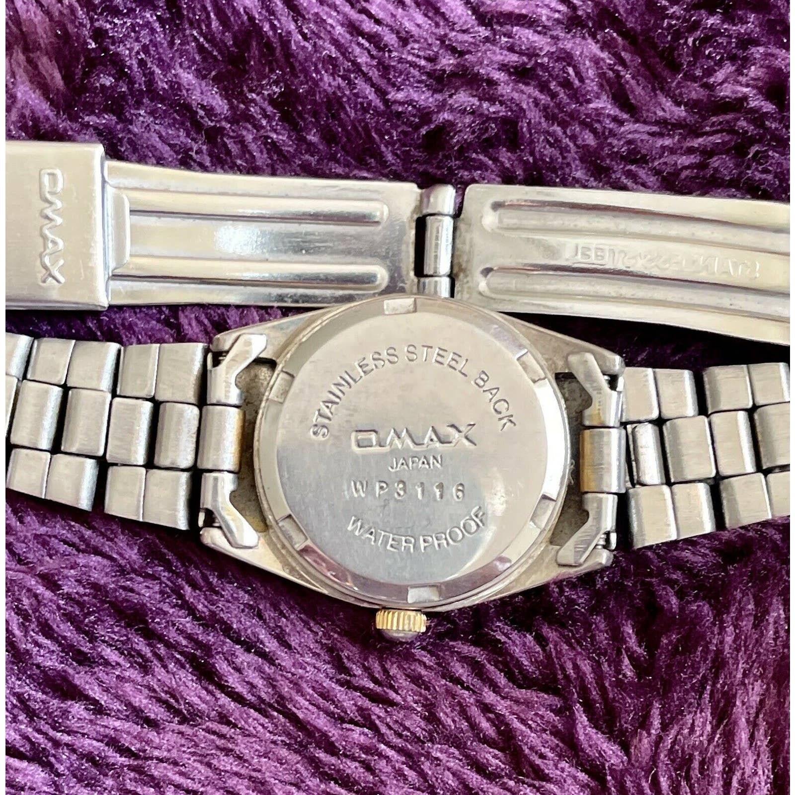 Vintage Omax Japan Crystal Quartz Waterproof Wristwatch SS Etsy