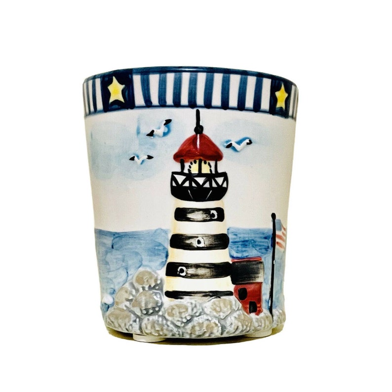 Yankee Candle Ceramic Lighthouse 3 Tea Light Candle Holder