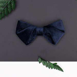 Nœud papillon en velours pour lui | Nœud papillon pour homme | Navy Velvet Men Nœuds papillon Groomsmen Groomsman | Nœud papillon de mariage | Nœud papillon Groom